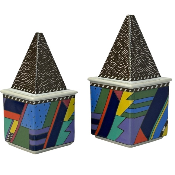 VTG Rosenthal Barbara Brenner METROPOL New Wave Salt & Pepper Shakers HTF - Picture 1 of 9